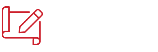Icon: Blueprint scroll with pencil on top