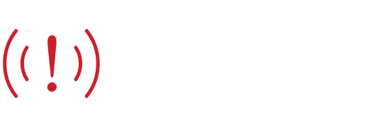 Icon: Curved marks surrounding an exclamation point indicating a warning.