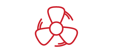 Icon: Spinning red fan