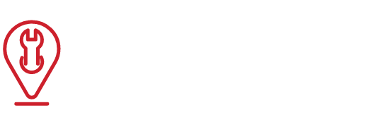 Icon: Location marker with a wrench in the middle.