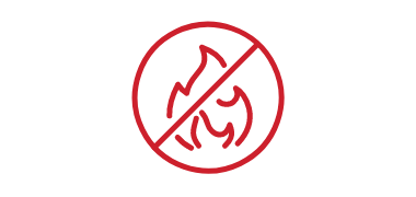 Icon: Red circle with fire and slash through it