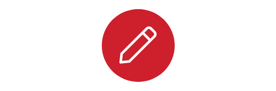 Icon: Red circle with pencil in the middle.