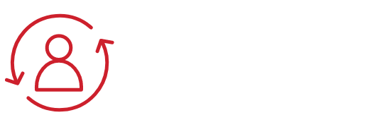 Icon: Cycle arrows around a person