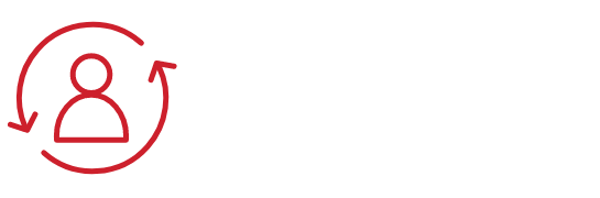 Icon: Cycle arrows around a person