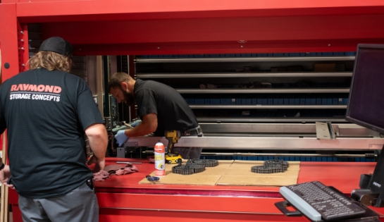 RSCI technicians installing a new AS/RS system.