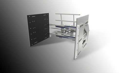 Forklift attachment carton clamp