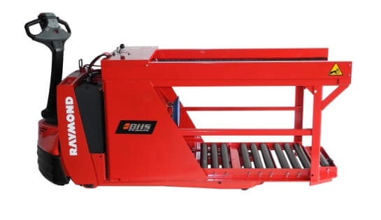 Red BHS battery transfer carriage.