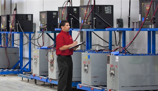 RSC Energy Solutions expert evaluating power system of batteries and chargers.