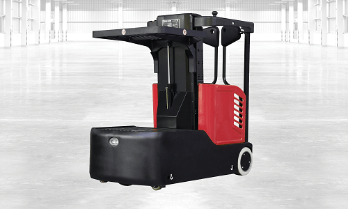 Black and red Joey Zero task support vehicle in a warehouse.