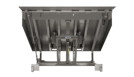 Gray mechanical dock leveler