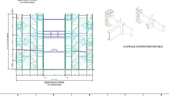 Close up of pick module blueprint from a central ohio retailer systems project.