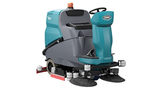 Tennant ride-on floor scrubber