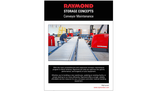 Thumbnail of Raymond Storage Concepts Conveyor Maintenance sell sheet.