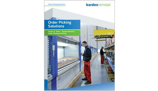 Thumbnail of Kardex Remstar Order Picking Solutions brochure.