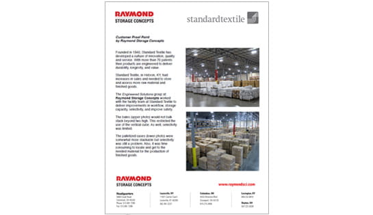 Thumbnail of Raymond Storage Concepts Standard Textile case study.