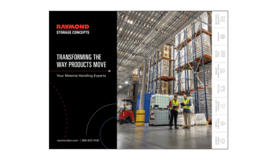 Thumbnail of the Raymond Storage Concepts overview and general capabilities digital brochure cover.